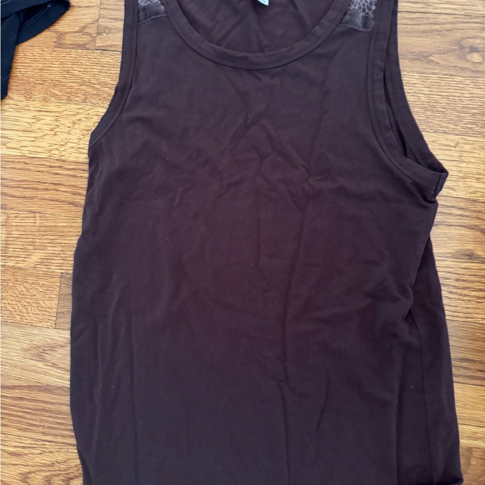 Women's Brown Sleeveless Top